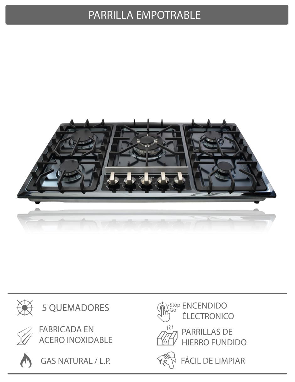 Combo campana de cocina BOSA de acero inoxidable 5
