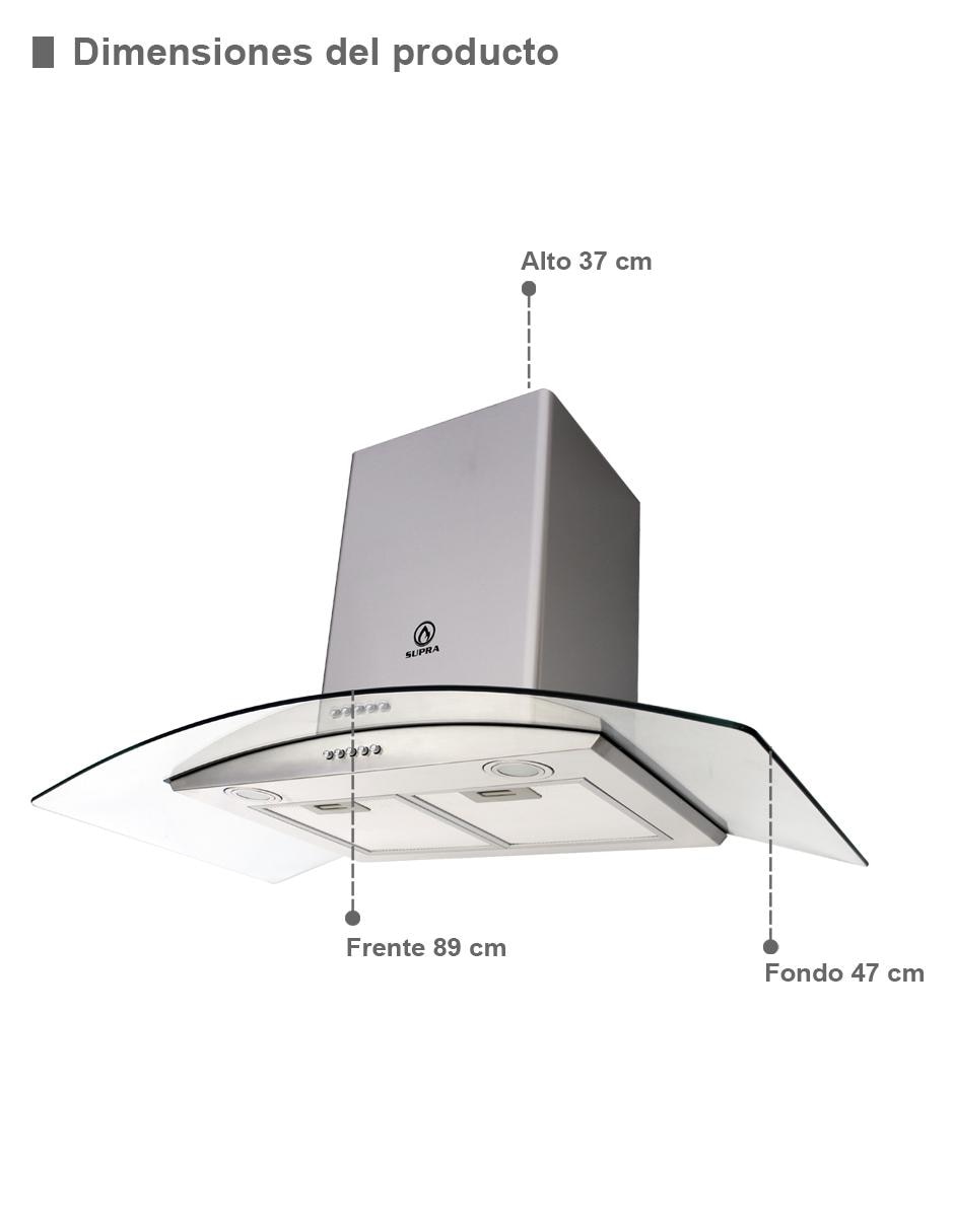Combo campana de cocina DOZZA de acero inoxidable 3