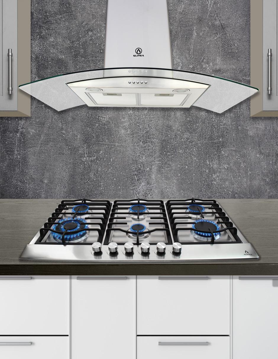 Combo campana de cocina DOZZA de acero inoxidable 6