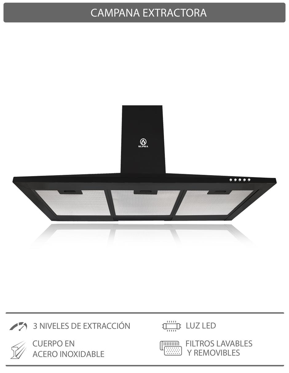 Combo campana de cocina DORIA de acero inoxidable 3
