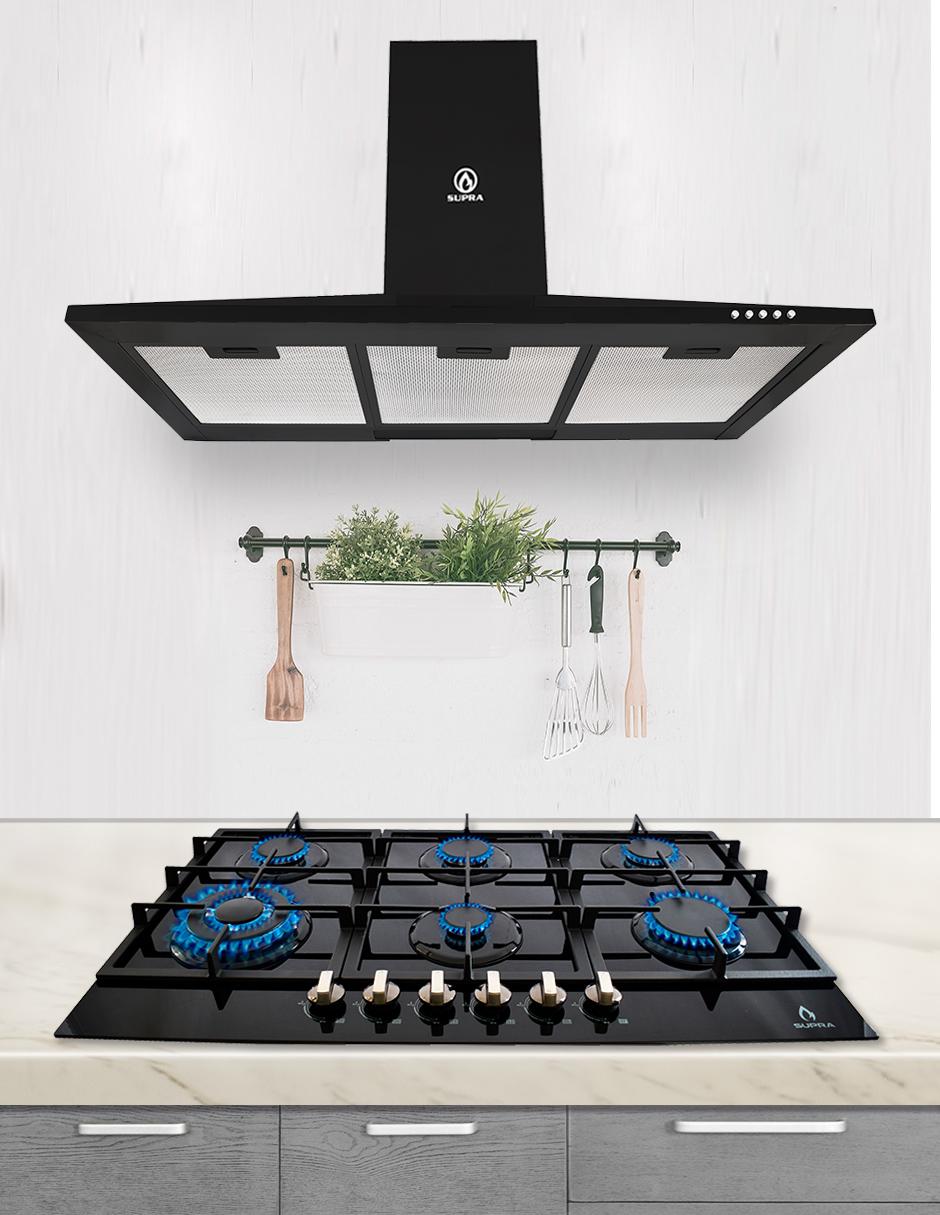 Combo campana de cocina DORIA de acero inoxidable 6