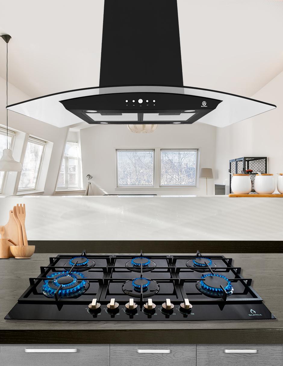 Combo campana de cocina Montalcino de acero inoxidable 6