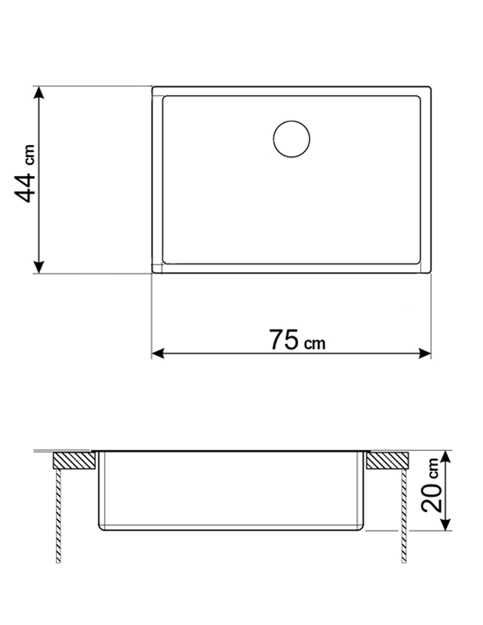 Fregadero de acero inoxidable VFU71SFR-MID1CR 8
