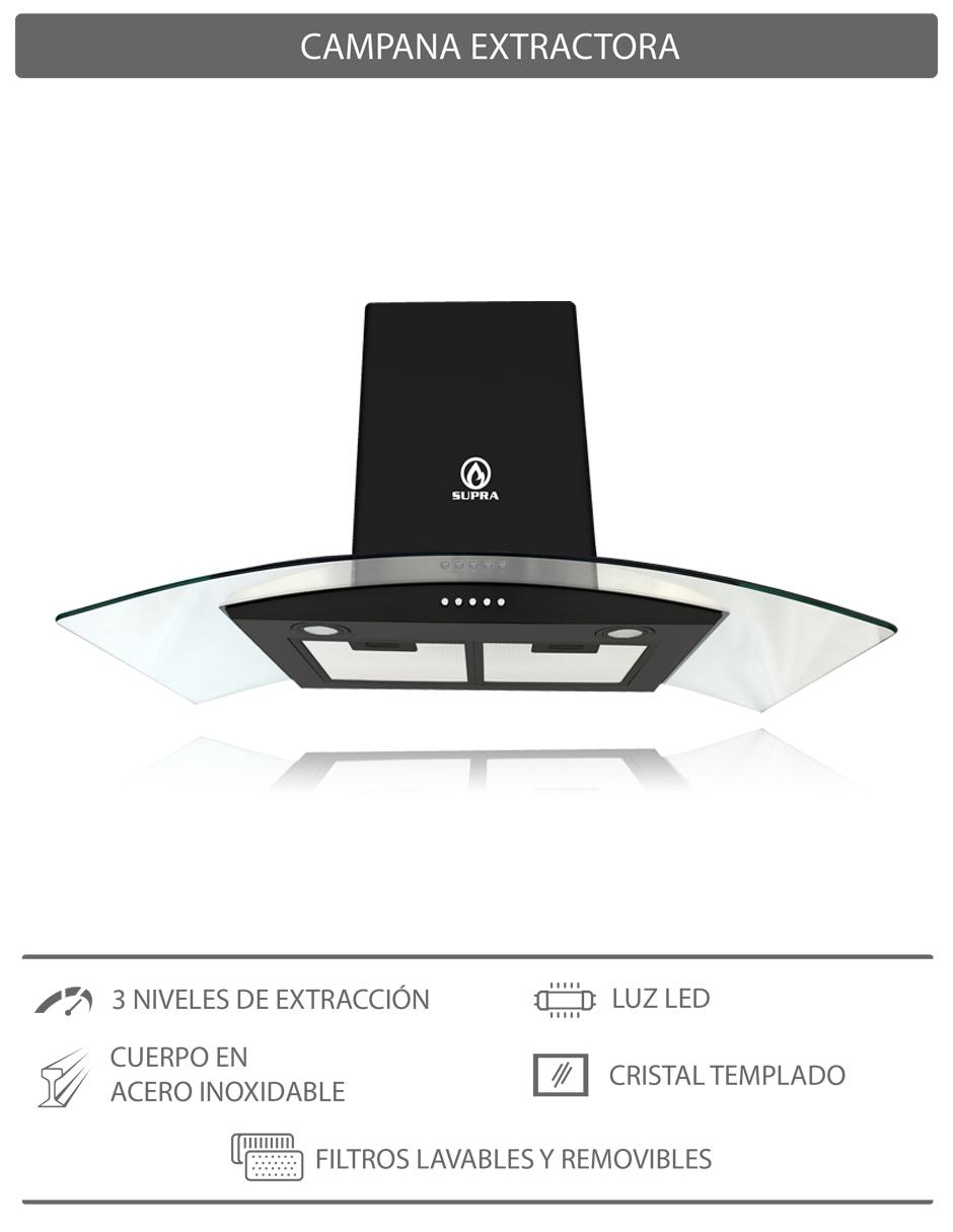 Combo campana de cocina CASTELLUCIO de acero inoxidable 3