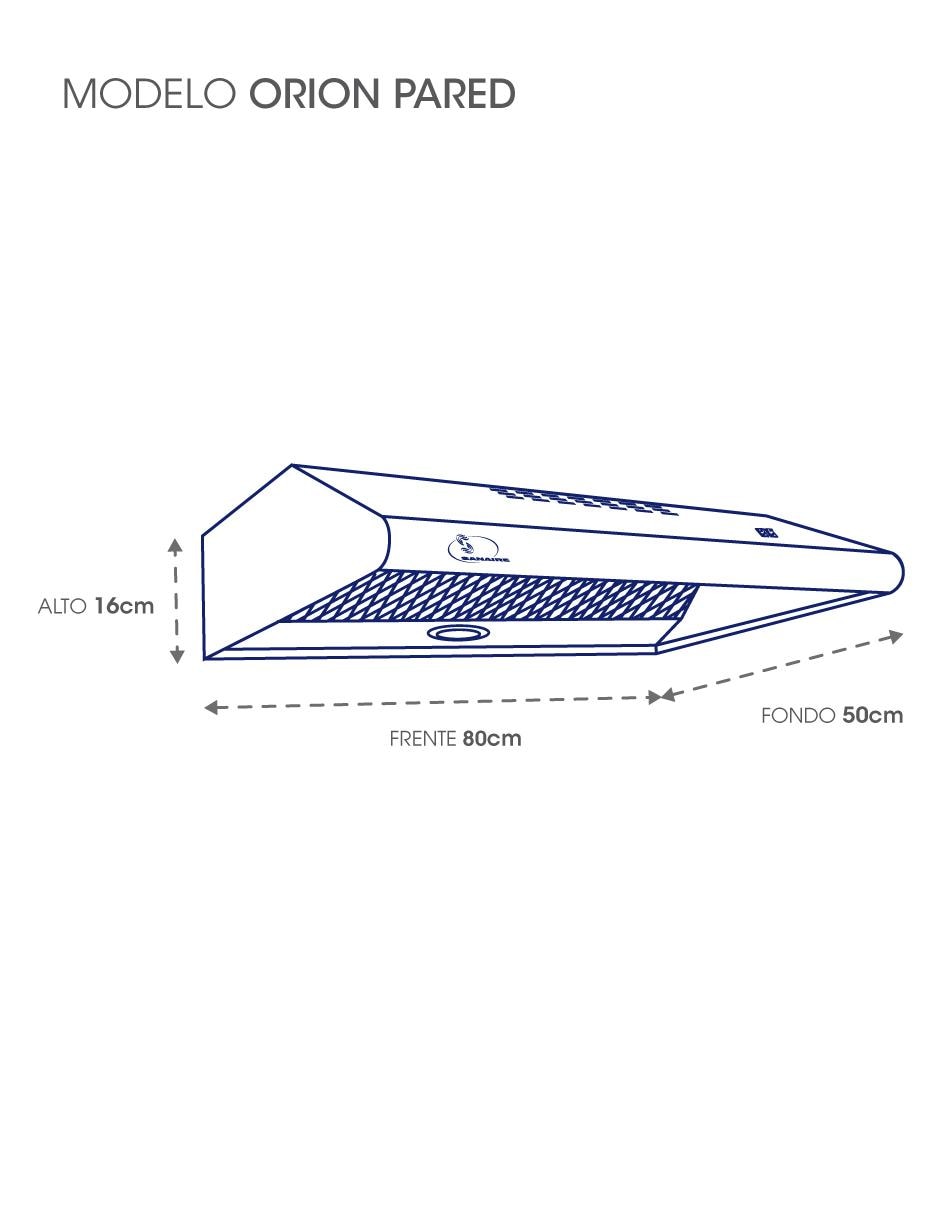 Campana de pared ORION 80 MOSTAZA 4