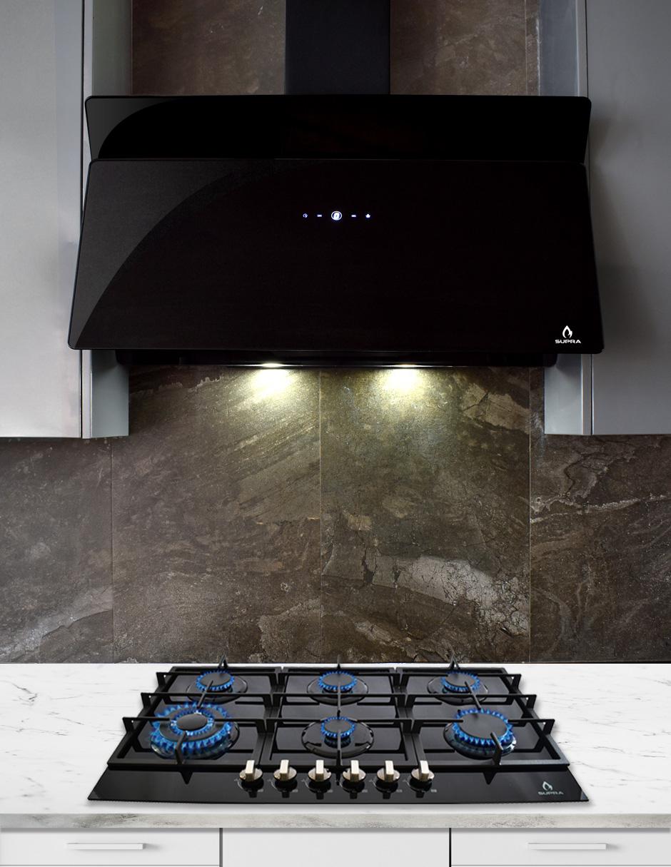 Combo campana de cocina de cristal templado 7