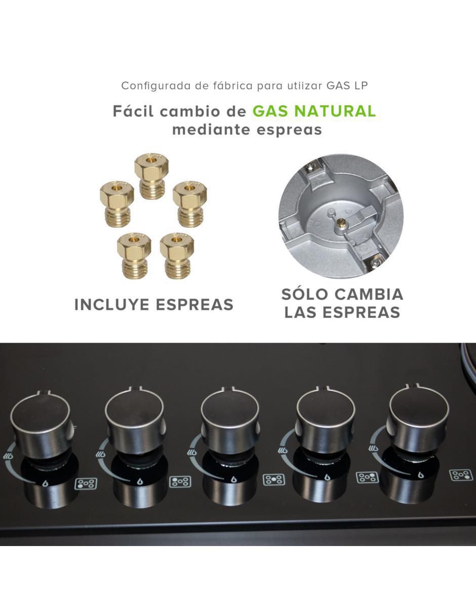 Parrilla a gas lp empotrable 6