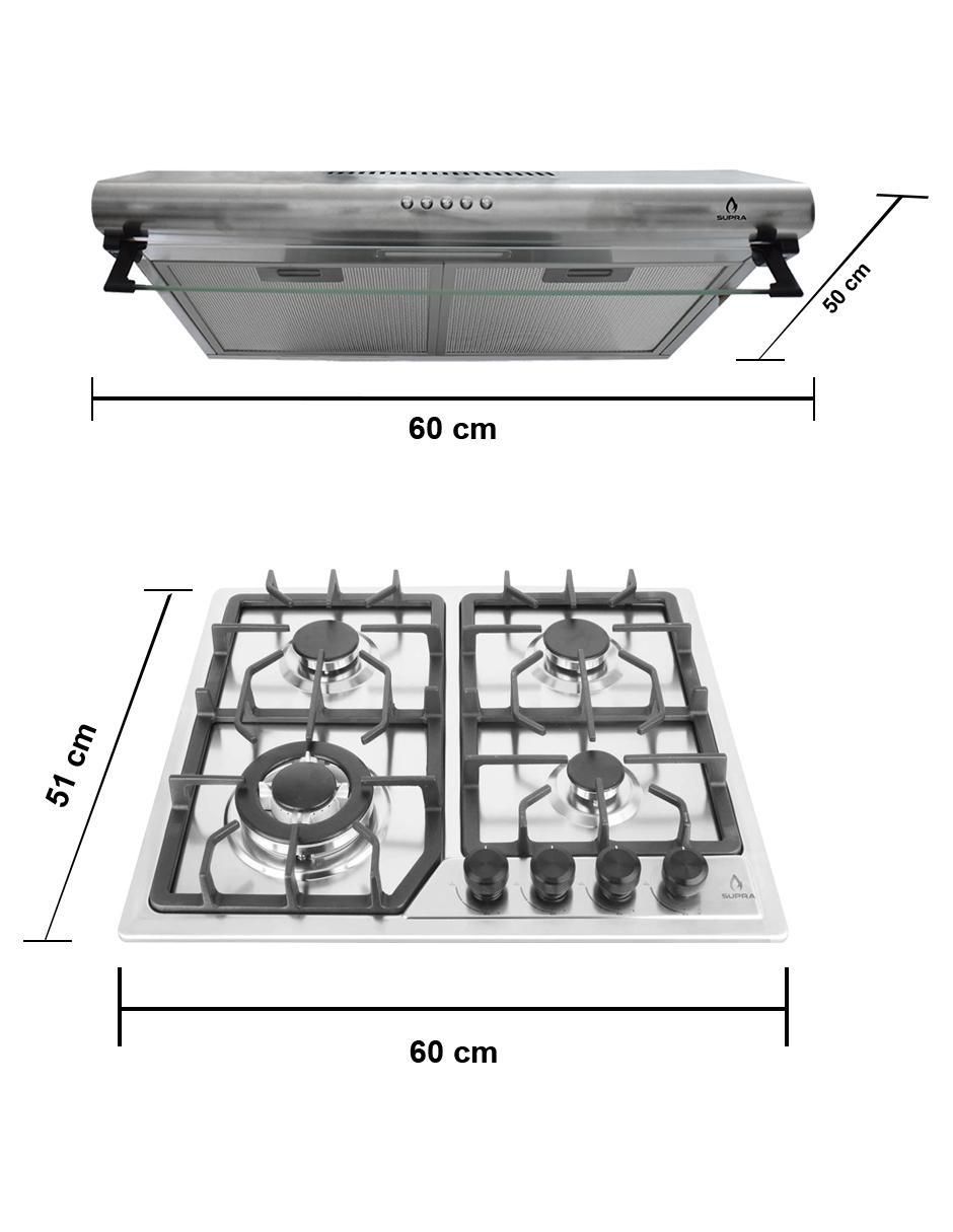 Combo campana de cocina GORIZIA de acero inoxidable 5
