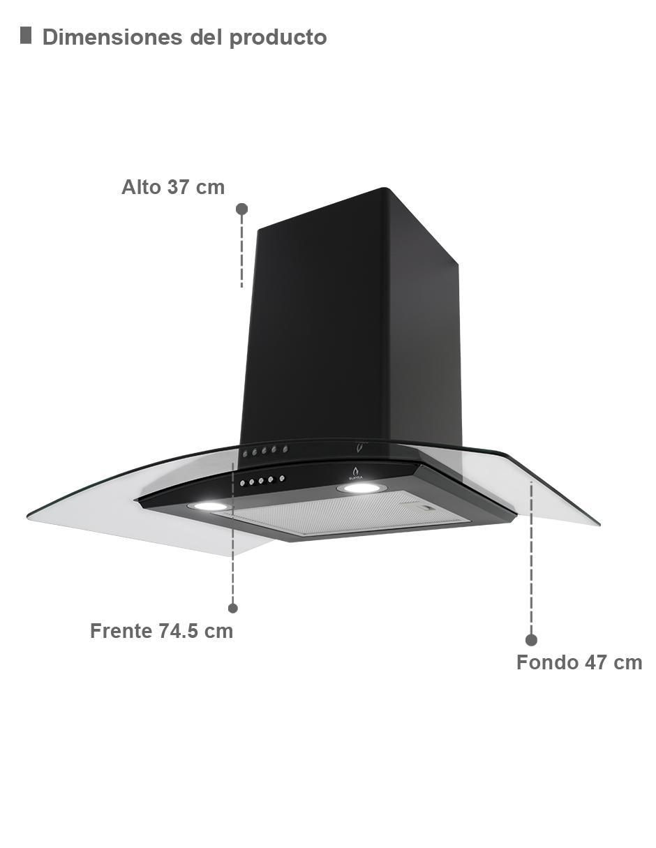 Campana de pared PISTOYA de acero inoxidable 3