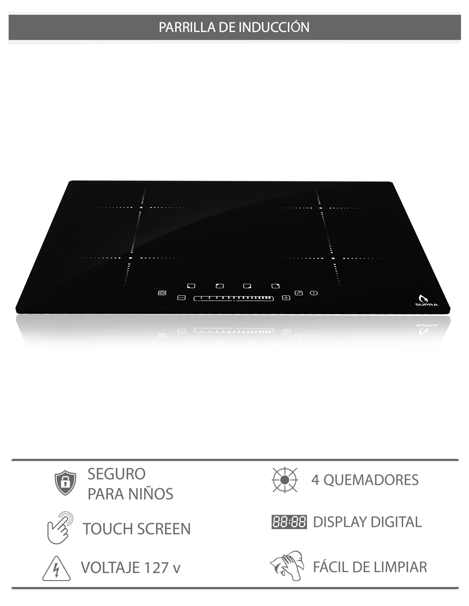 Parrilla a inducción empotrable 3