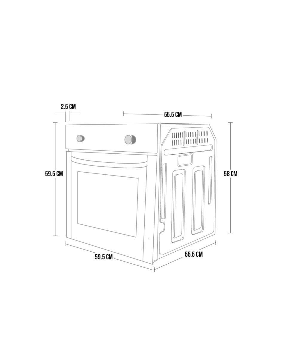 Horno a gas lp HGEMP24AI capacidad 58 L 3