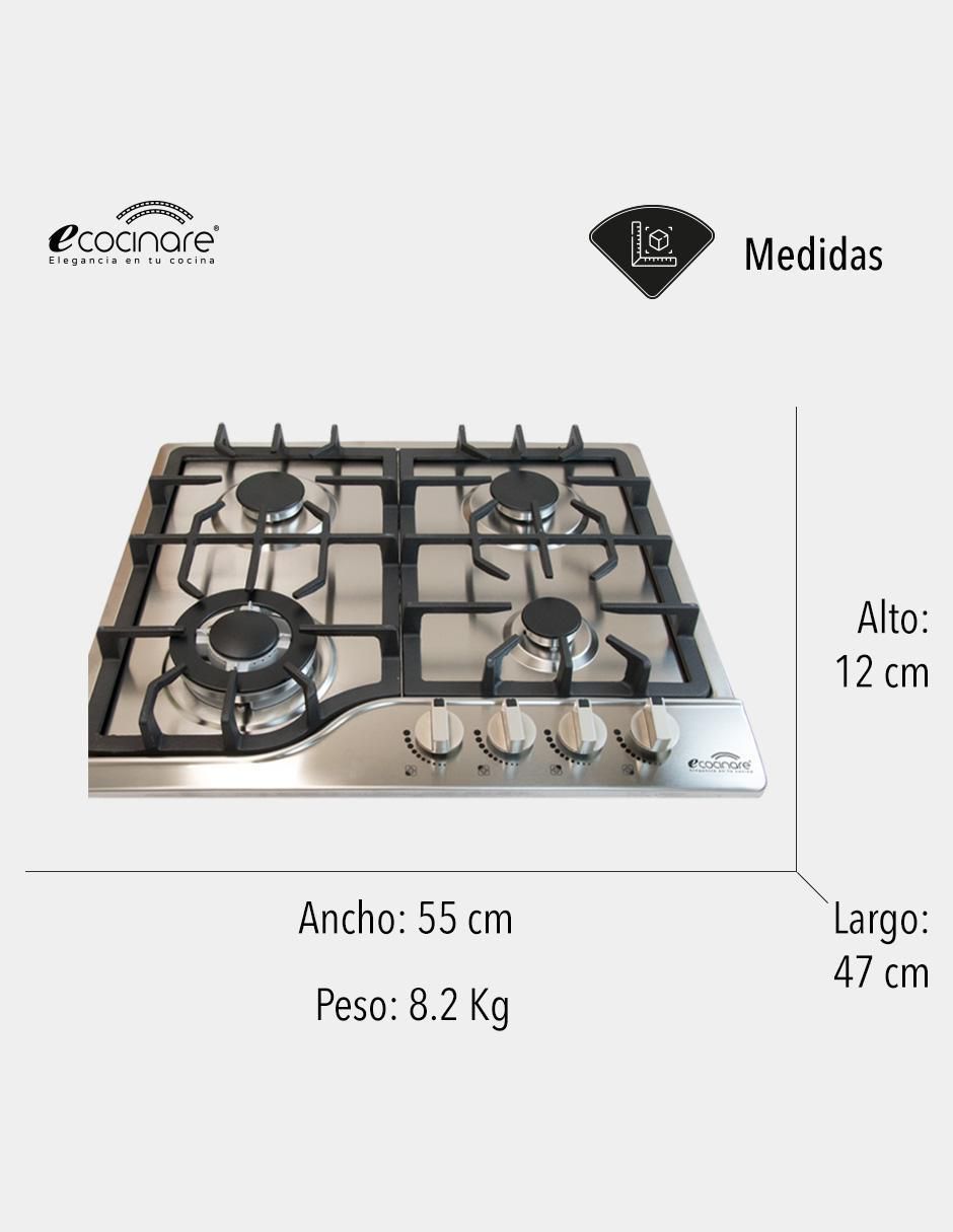 Parrilla a gas lp empotrable 5