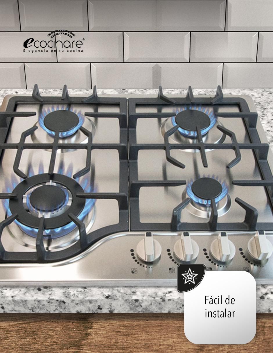 Parrilla a gas lp empotrable 6