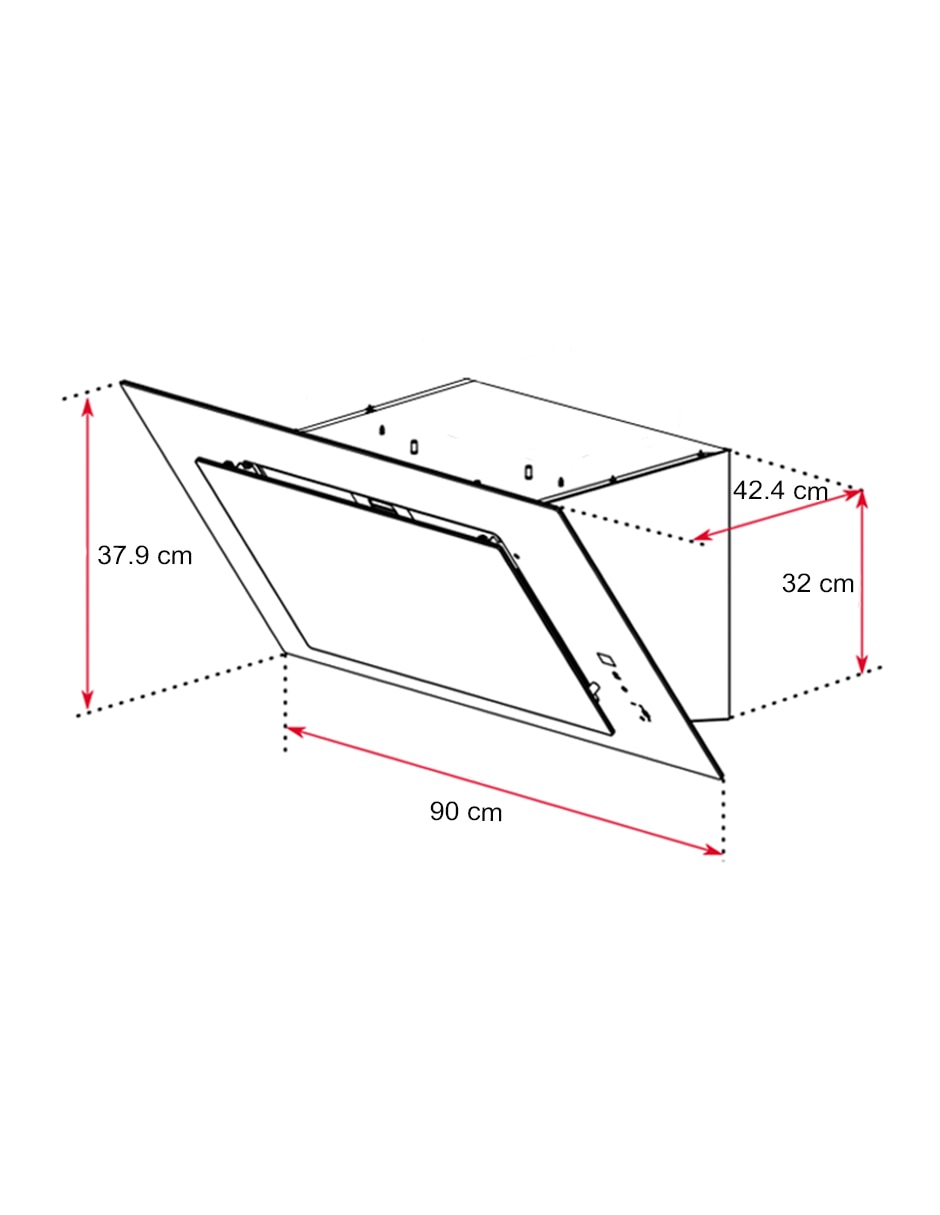 Campana de pared DVT98660TBSBK de acero inoxidable 9