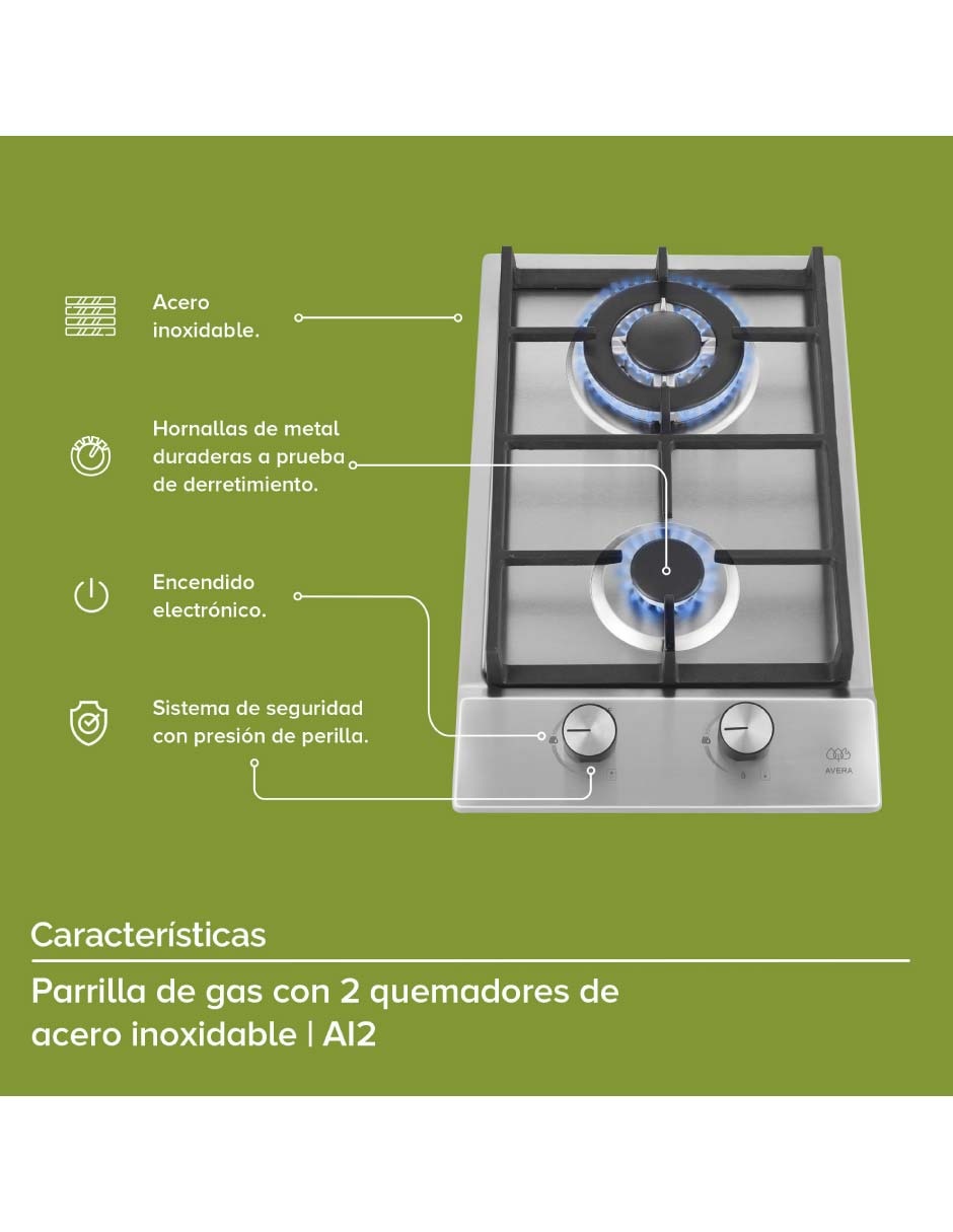 Parrilla a gas lp empotrable 5