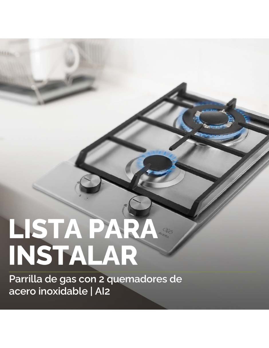 Parrilla a gas lp empotrable 6
