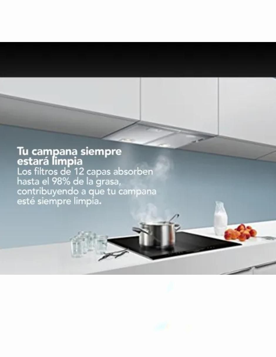Campana plana TOTAL GFH 55 INOX de acero inoxidable 5