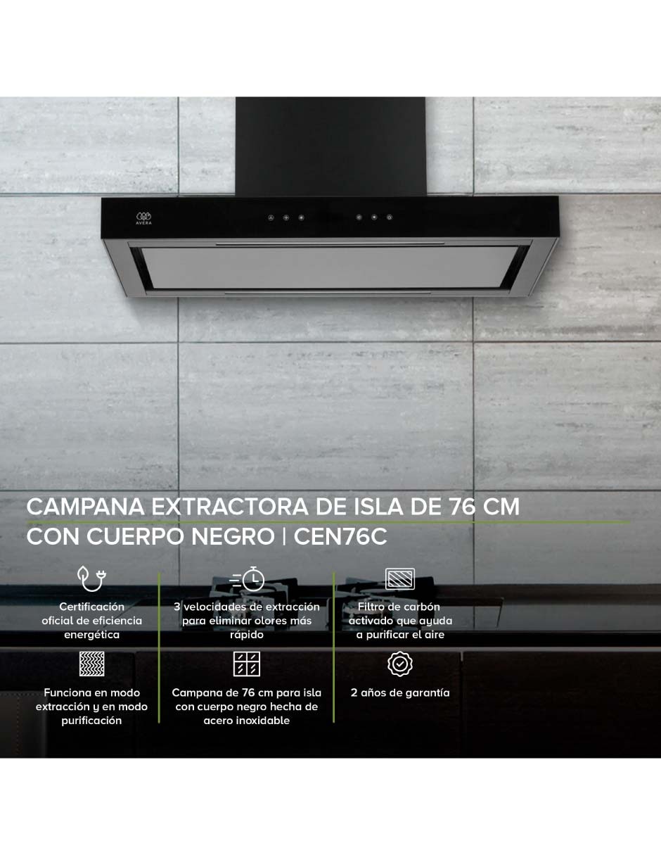 Campana de isla CEN76C de acero inoxidable 2