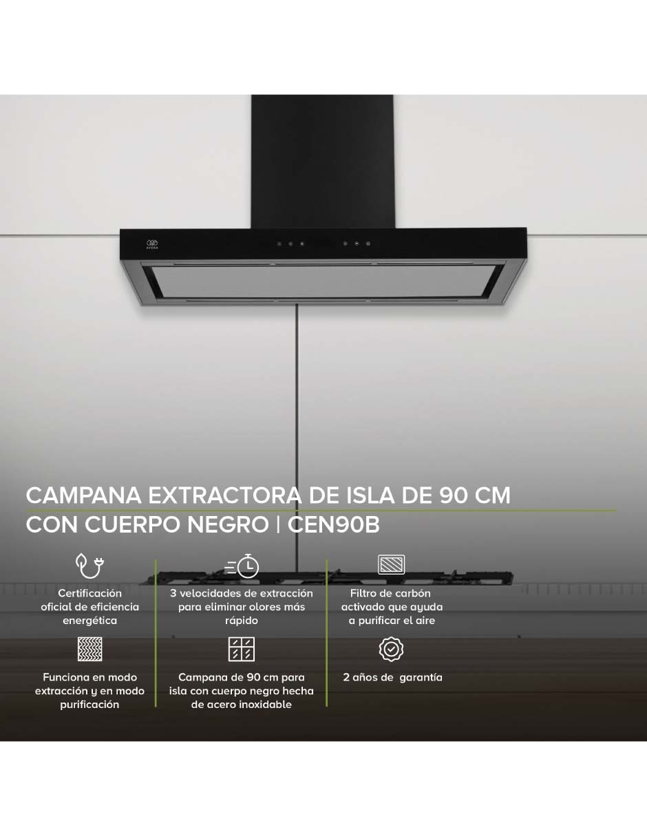 Campana de isla CEN90B de acero inoxidable 2