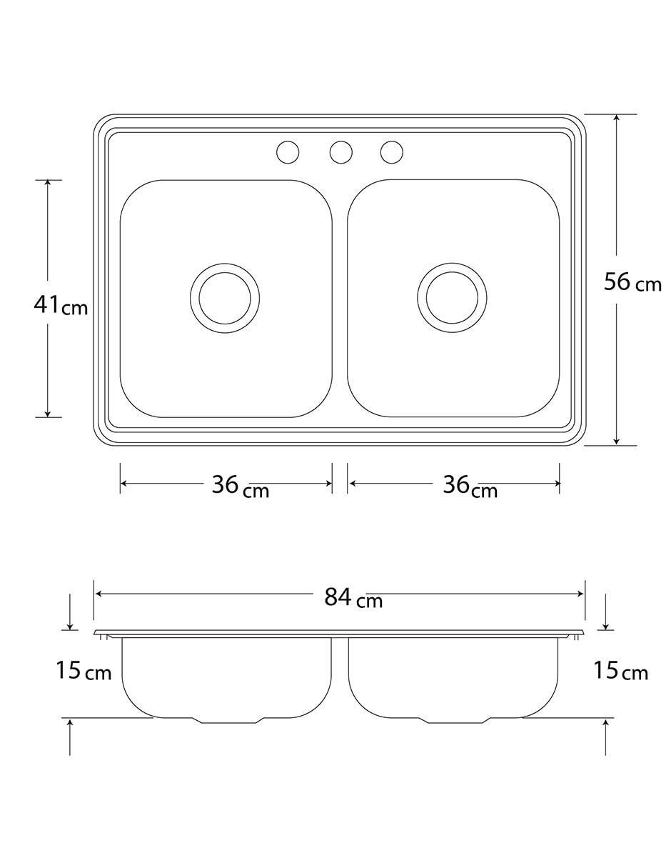 Fregadero de acero inoxidable M11019 5
