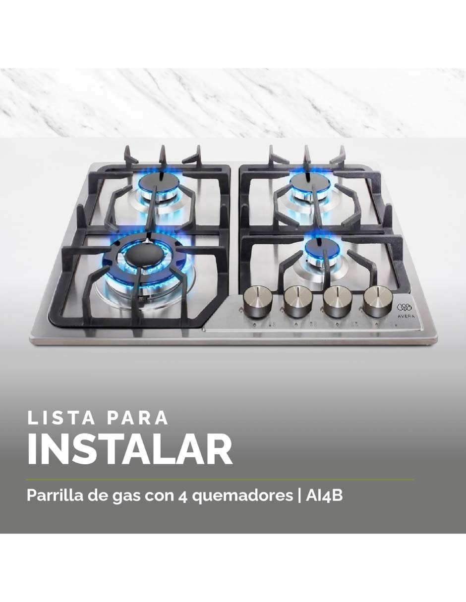 Parrilla a gas lp empotrable 11