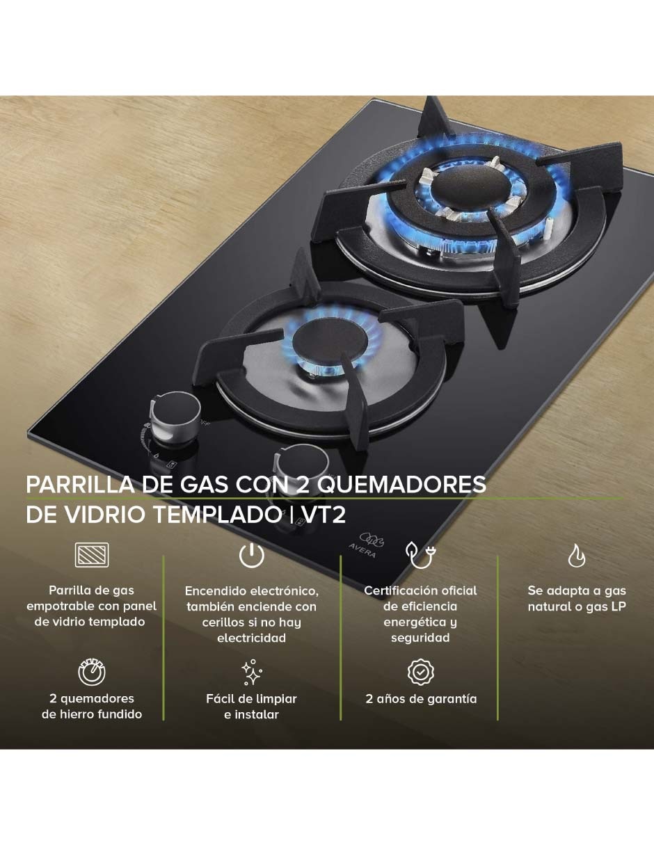 Parrilla multigas empotrable 2