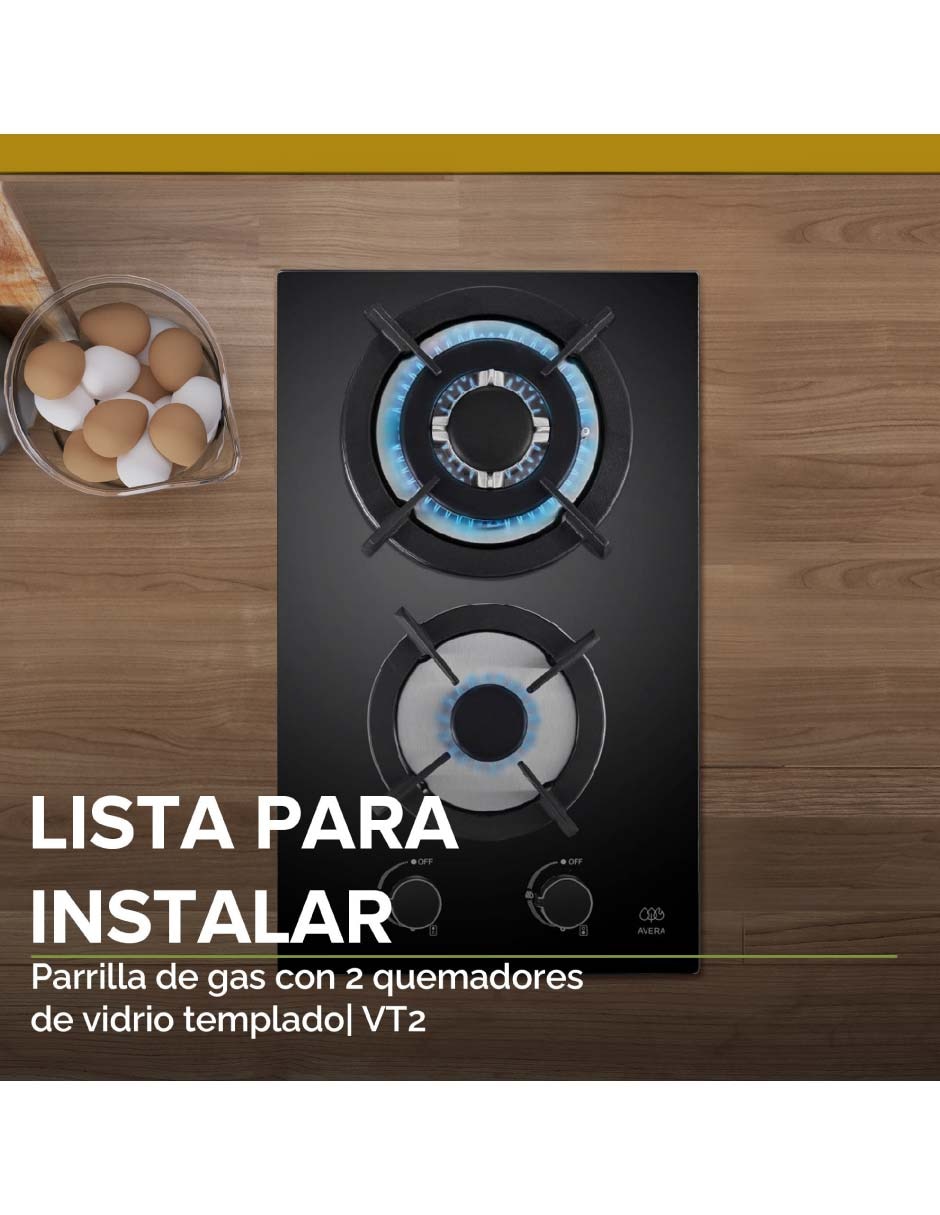 Parrilla multigas empotrable 6