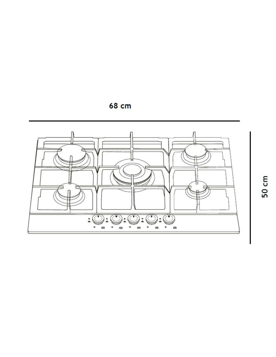 Parrilla a gas empotrable 6