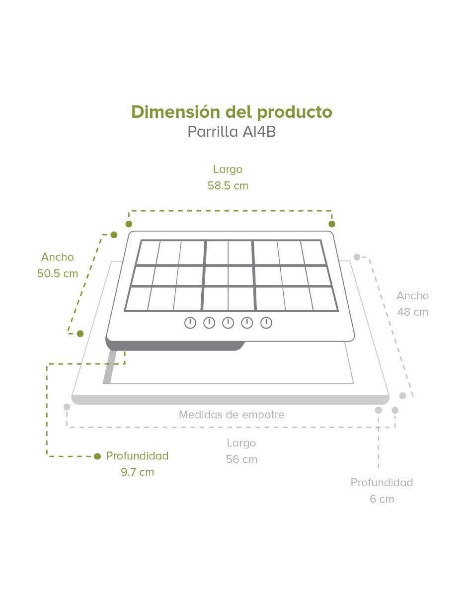 Parrilla a gas lp empotrable 3