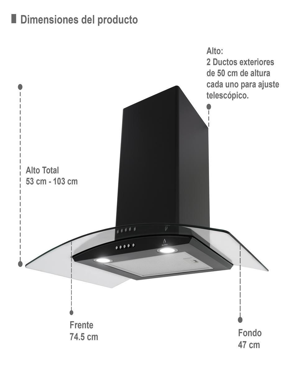 Combo campana de cocina ROTWAND de cristal templado 4
