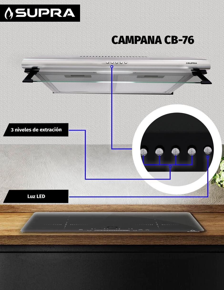 Campana de pared CB-76 de acero inoxidable 7