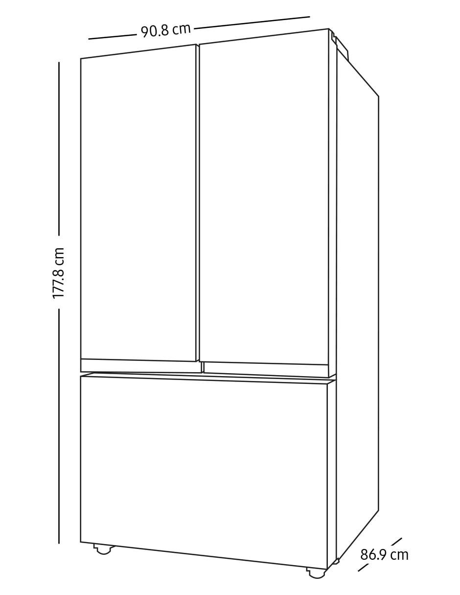 Refrigerador french door 30 pies cúbicos inverter no frost y fábrica de hielo RF30BB6200APEM 10