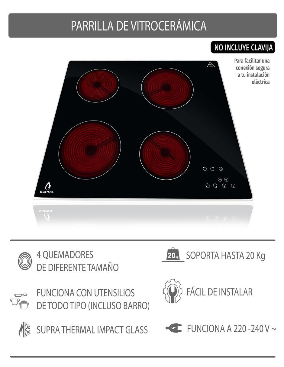 Parrilla eléctrica empotrable 6