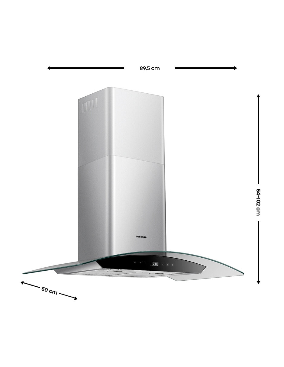 Campana de pared HHW902WS de acero inoxidable 7