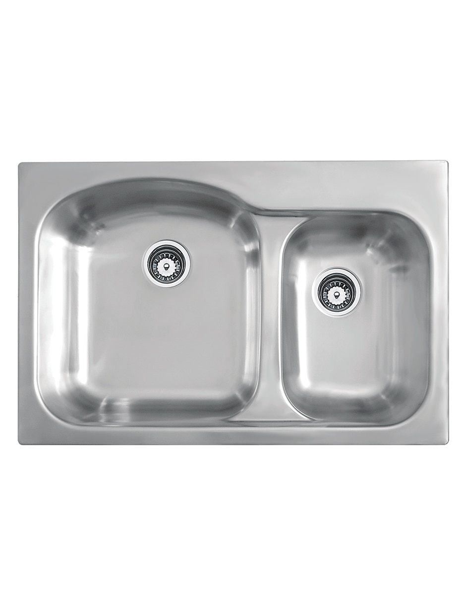 Tarja de acero inoxidable con escurridor izquierdo TEKAWAYDM33.22.2CMD 3