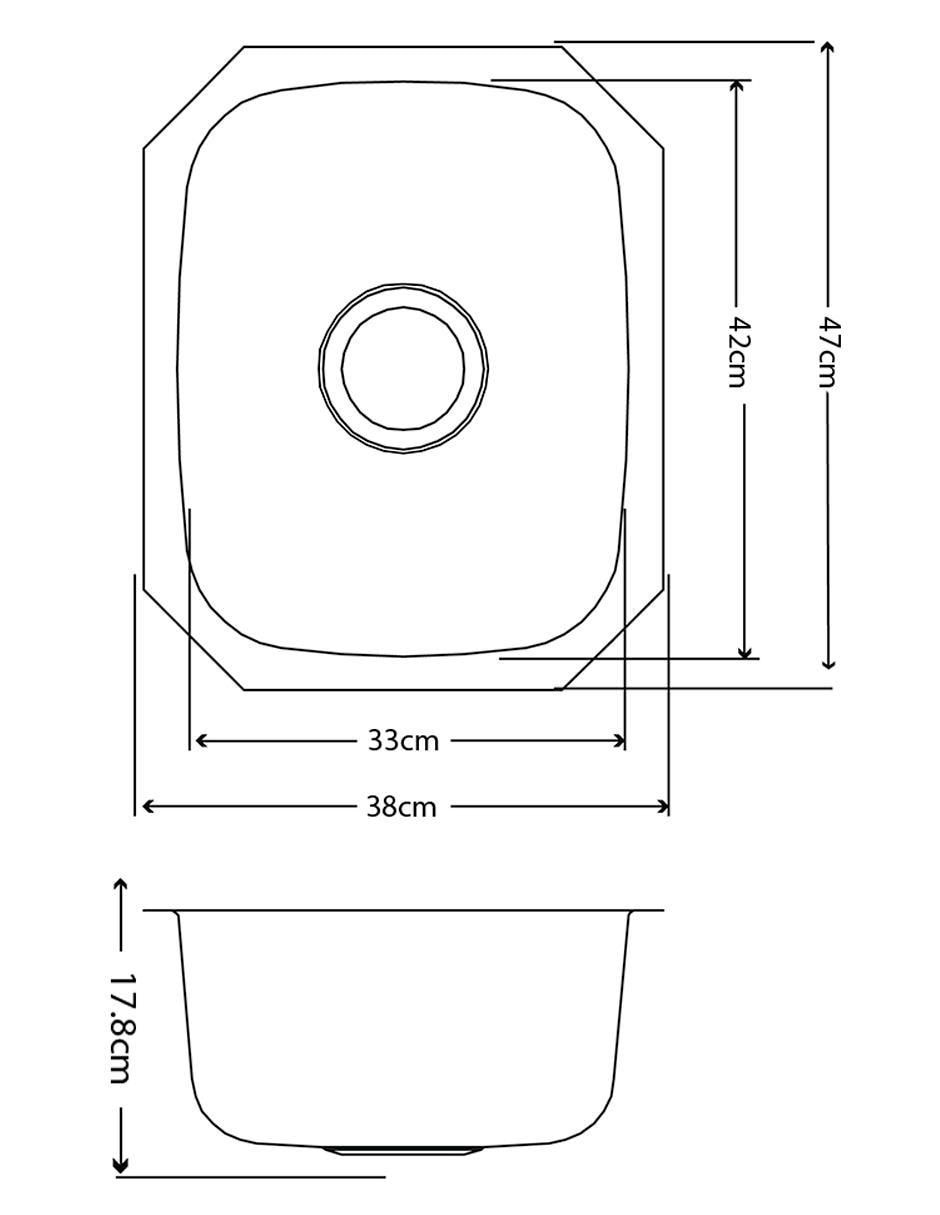 Fregadero de acero inoxidable A15188A 5