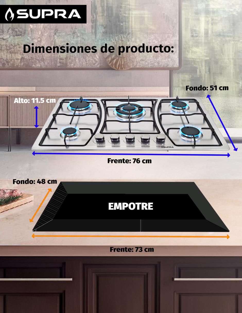 Parrilla a gas lp empotrable 8