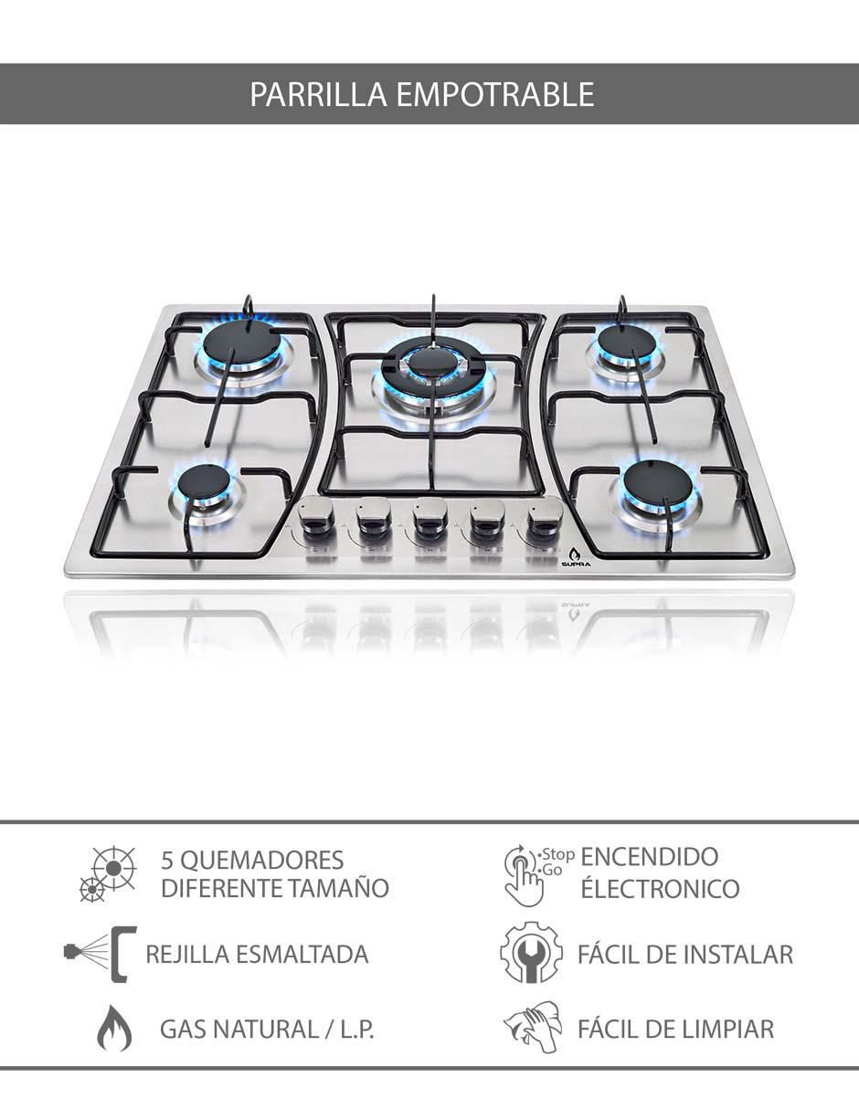 Parrilla a gas lp empotrable 3
