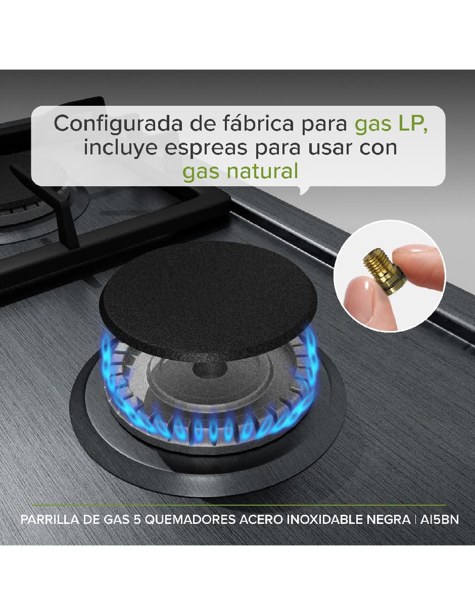 Parrilla a gas lp empotrable 3
