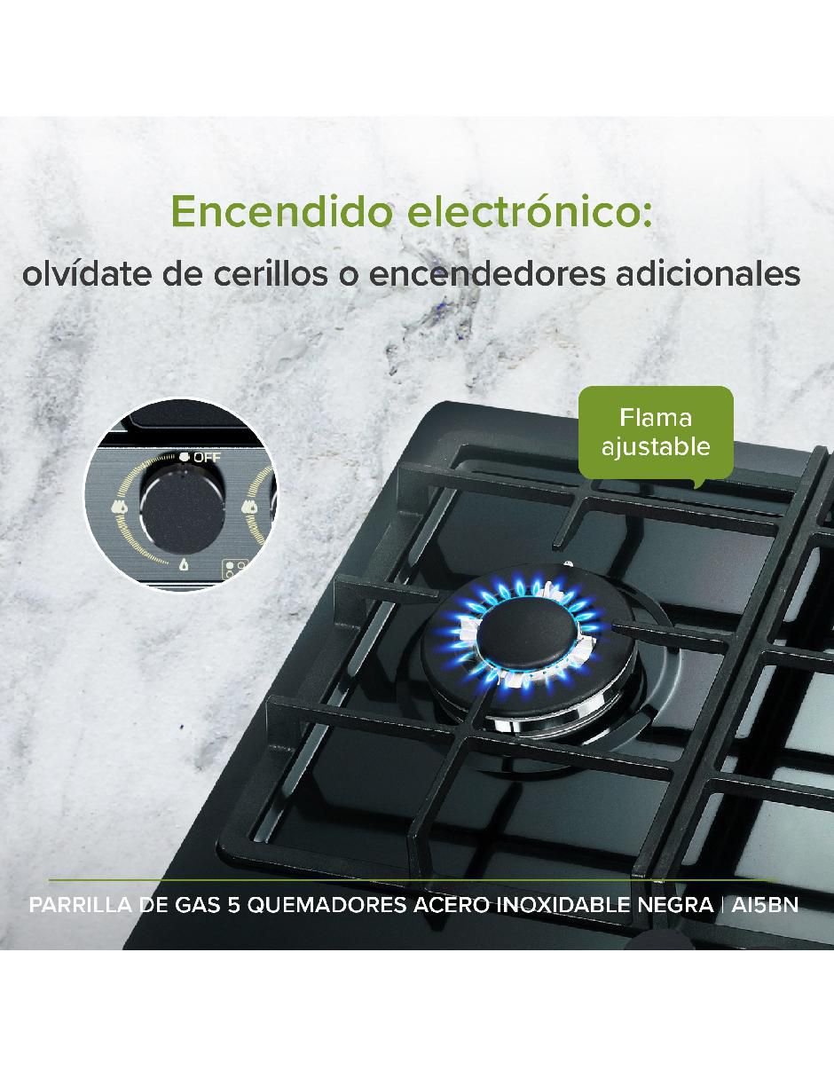Parrilla a gas lp empotrable 4