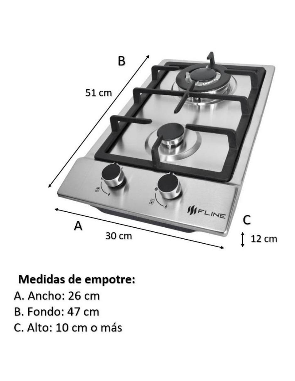 Parrilla a gas lp empotrable 6