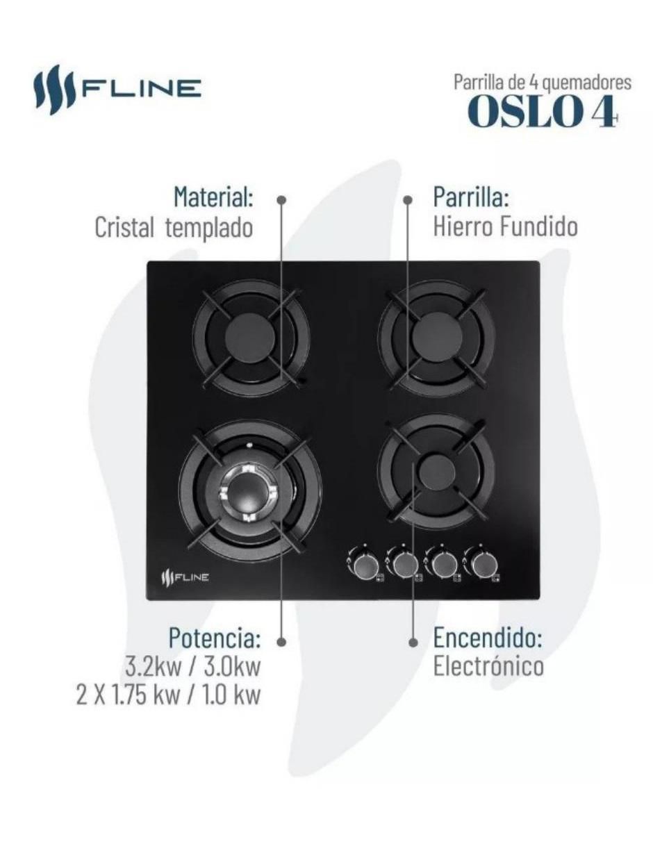Parrilla a gas lp empotrable 5