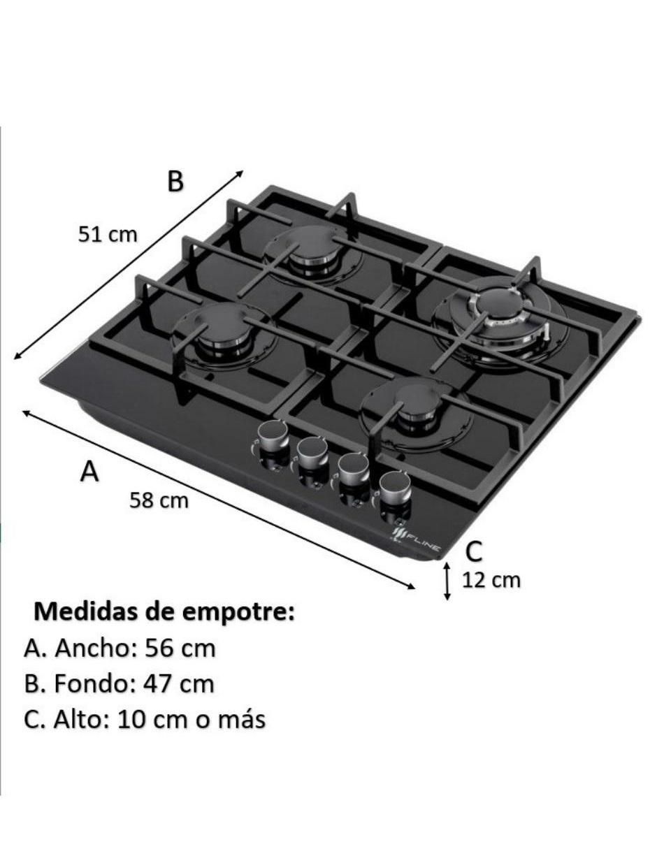 Parrilla a gas lp empotrable 8