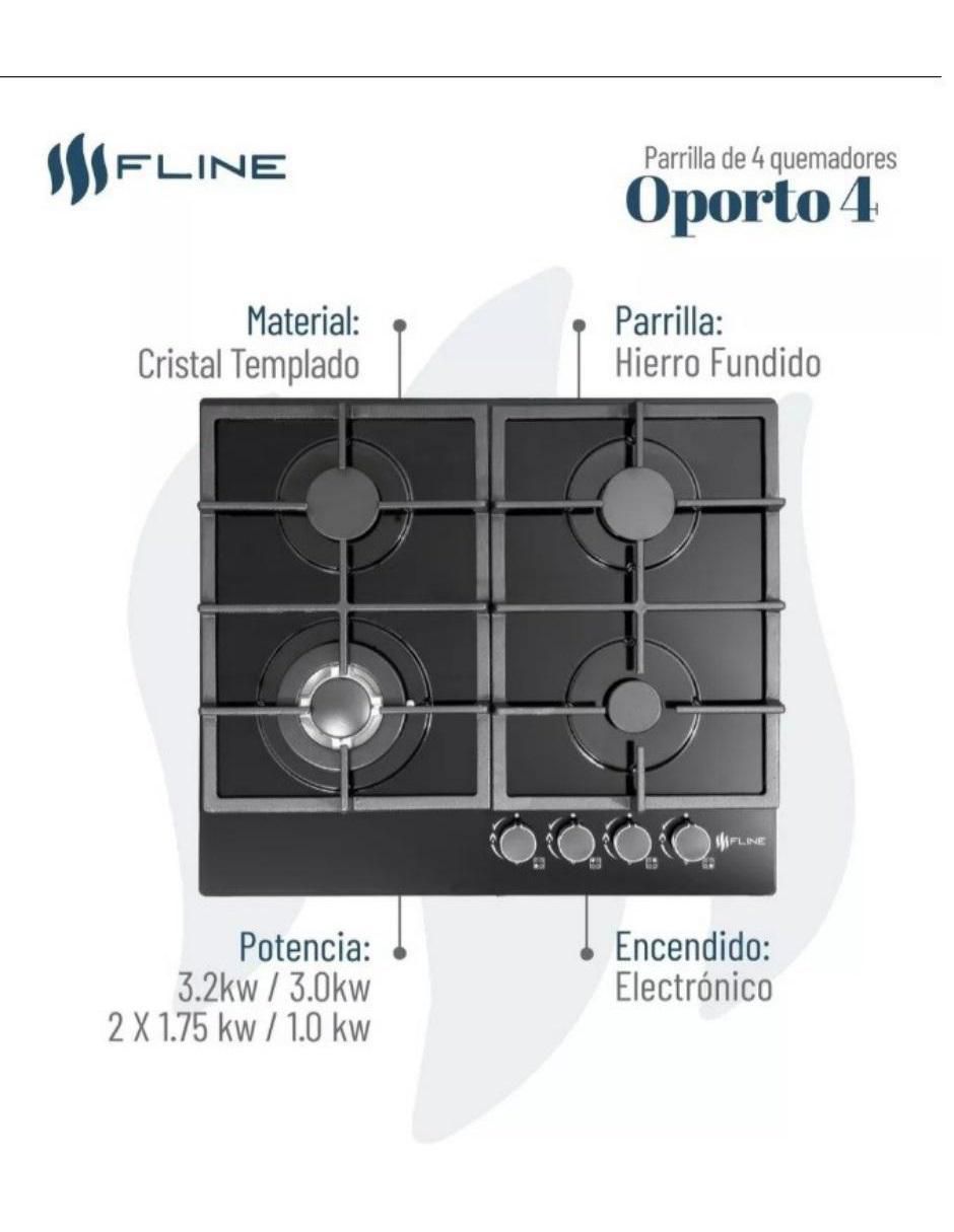 Parrilla a gas lp empotrable 6