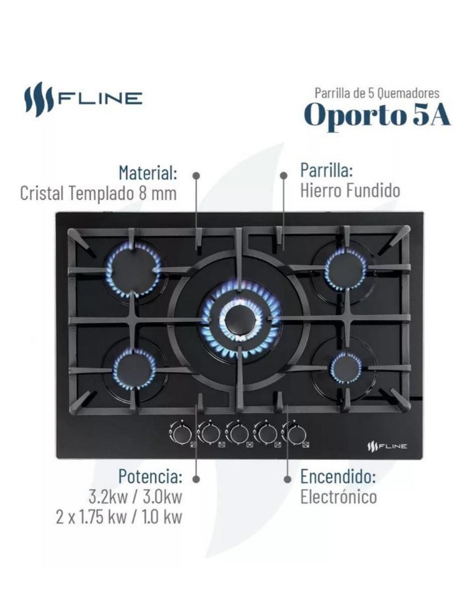 Parrilla a gas lp empotrable 5