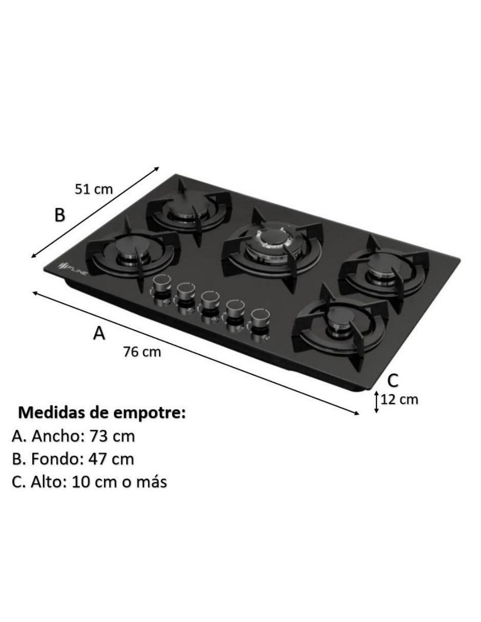 Parrilla a gas lp empotrable 6