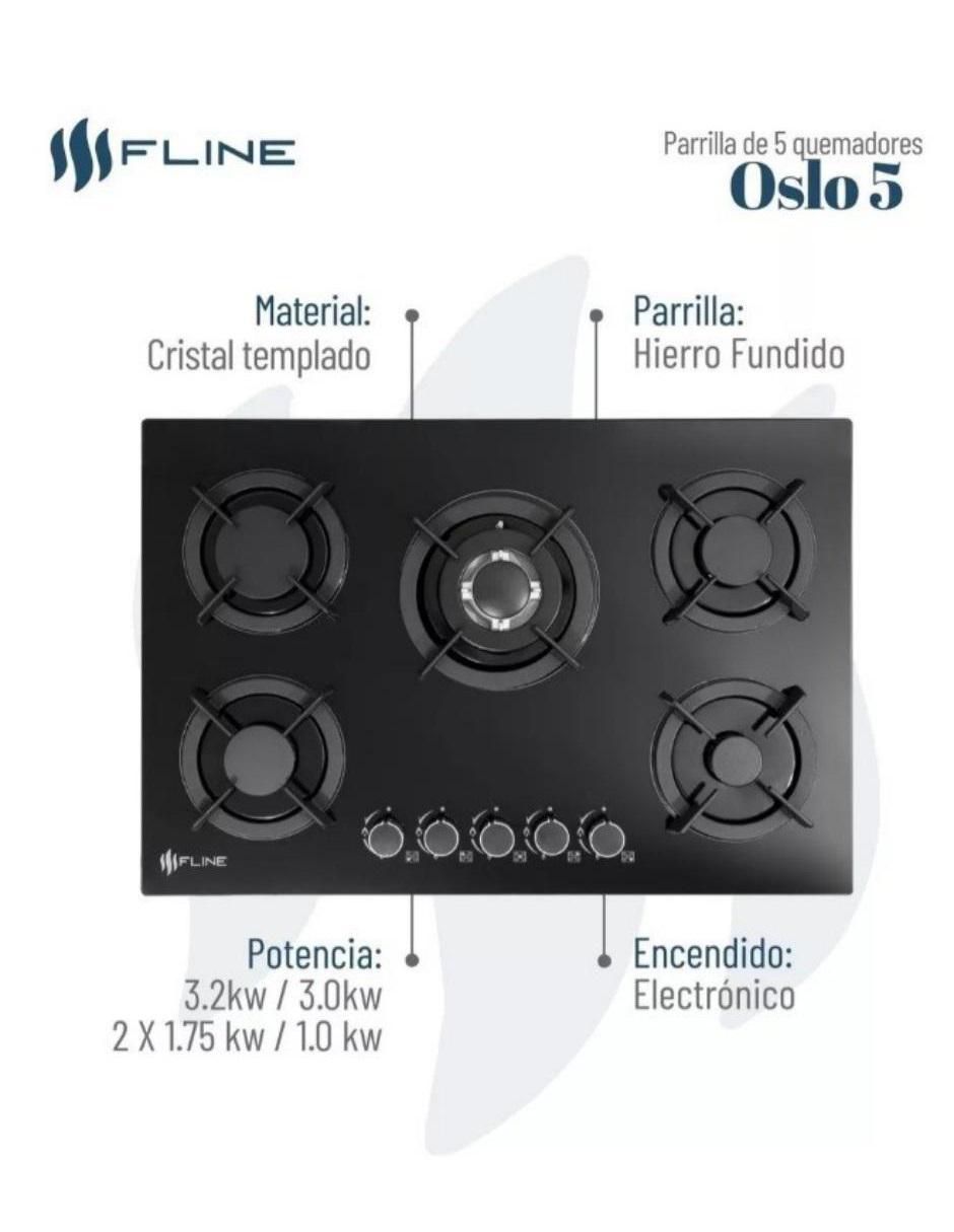 Parrilla a gas lp empotrable 4