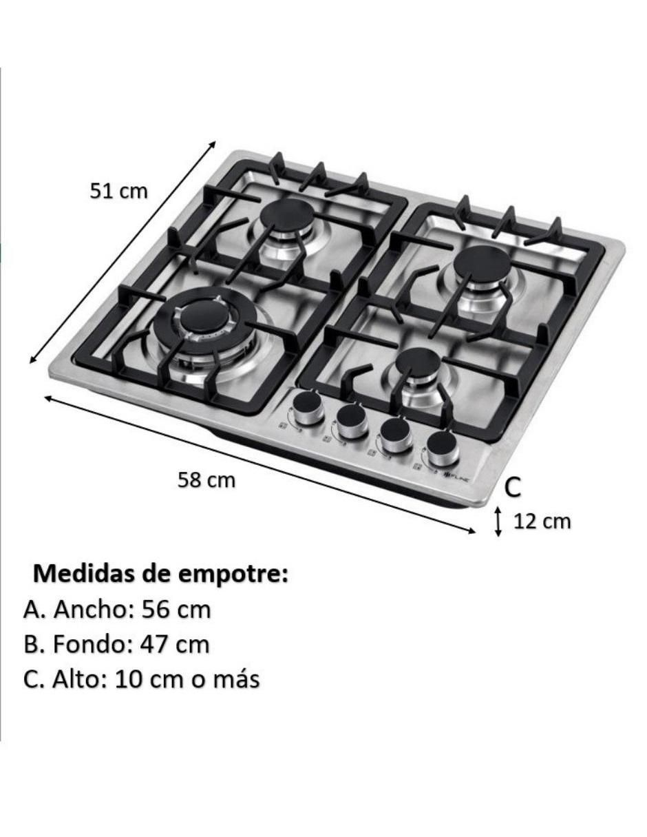 Parrilla a gas lp empotrable 4