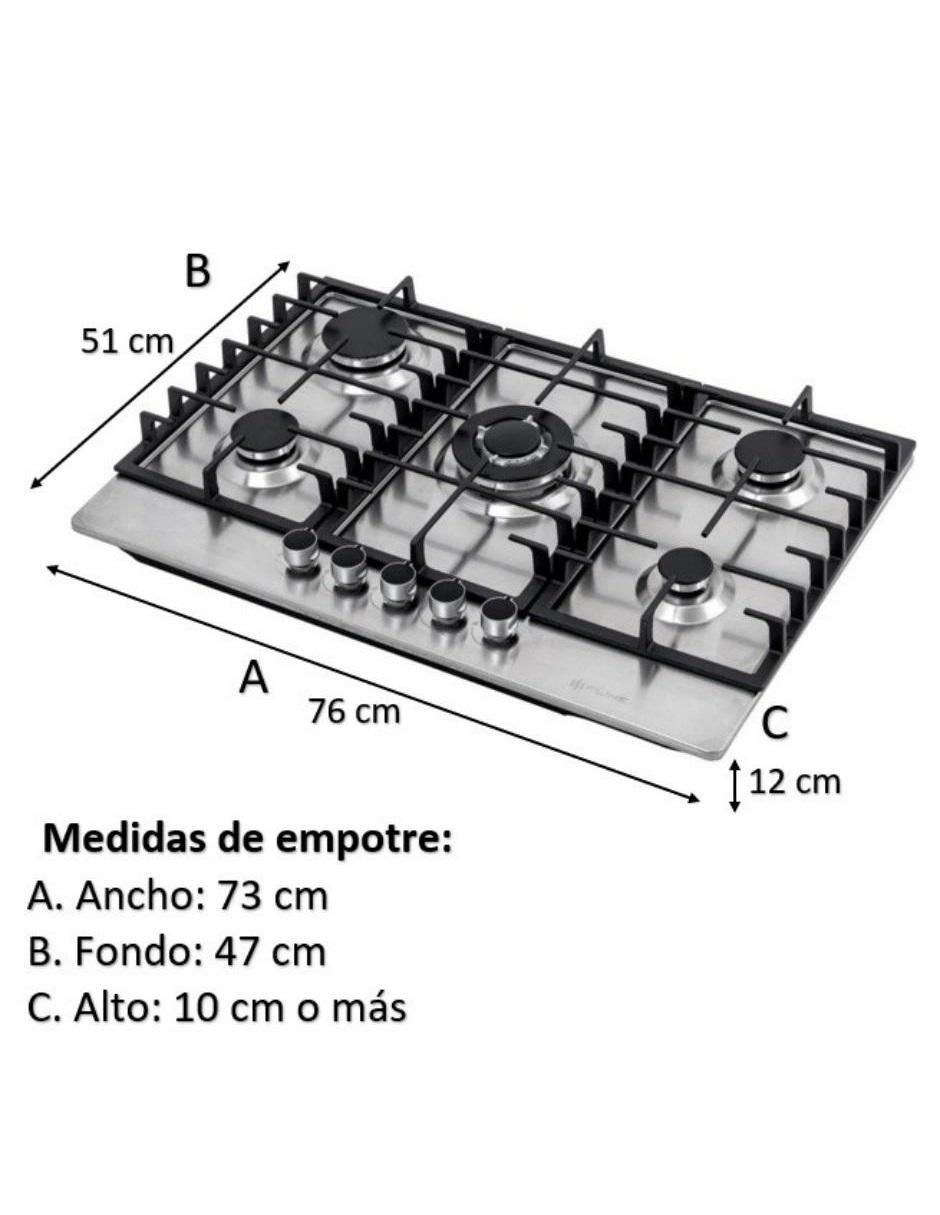 Parrilla a gas lp empotrable 6