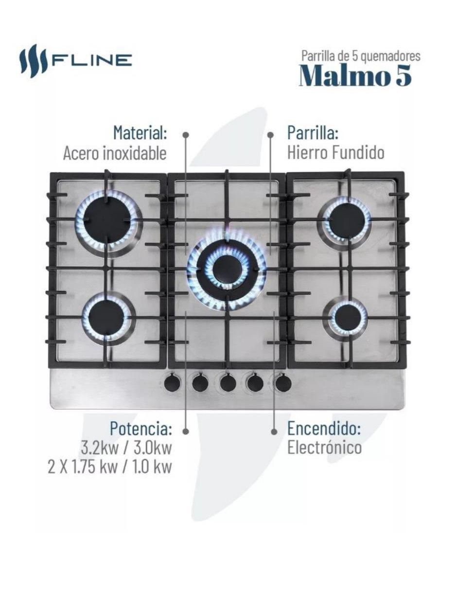 Parrilla a gas lp empotrable 4